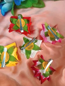 Artificial Rose Hair Clips
