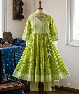 Parrot Green Batik Cotton