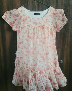 Sheer Floral Butterfly Tunic Top