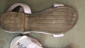 Lavender Ruched Strap Sandals