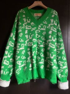 Vibrant Green Oversized Knit Sweater