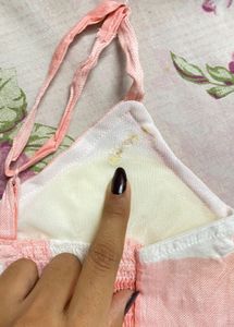 Pink &amp; White Checkered Cami Crop Top