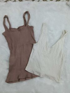Ribbed Camisole Tank Tops (Set of 2)