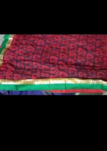 Vibrant Red &amp; Maroon duppata