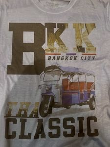 Blue "BKK Bangkok City" Graphic T-Shirt