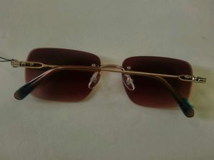 Brown Rimless Sunglasses