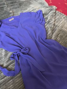 Chic Purple Wrap Dress