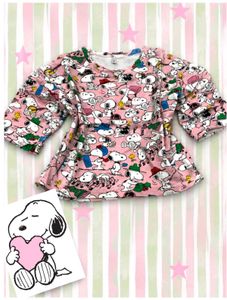 Pink Snoopy Print cottage core cute top