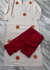 Embroidered Kurta Set with Pants
