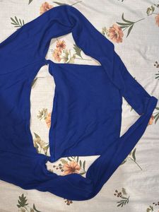 Blue Crop Top