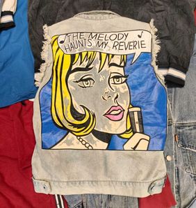 Denim Jacket with Pop Art