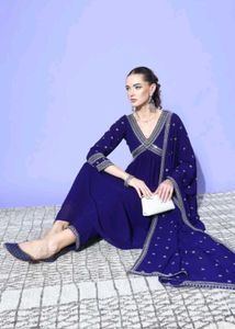 Royal Blue Kurta Set with Dupatta