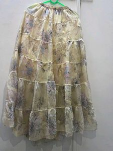 Whimsy Floral Tiered Long Skirt