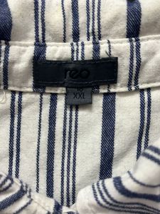 Striped Button-Down Tunic Shirt