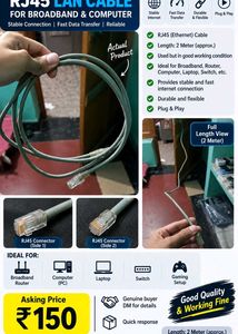 RJ45 Ethernet LAN Cable - 2 Meter