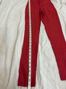 Go Colors Red Corduroy Flare Pants
