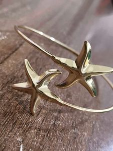 Gold Starfish Cuff Bracelet