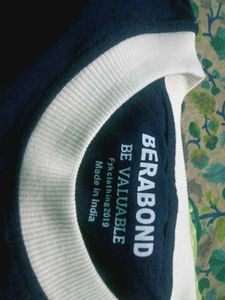 Navy Blue Heart Print T-Shirt