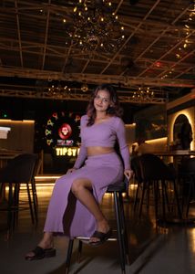 lavender ribbed co ord set