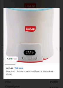 LuvLap 4-in-1 Baby Bottle Sterilizer &amp; Warmer