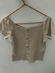 Stripped knit top