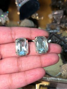 Elegant Crystal Stud Earings with ring & bracelet