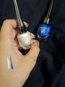 Blue &amp; White Nail Polish Duo
