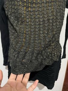 Sparkly Black &amp; Gold Top