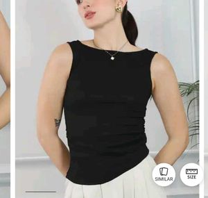 Sleek Black Sleeveless Top