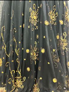 Elegant Black &amp; Gold Lehenga Choli