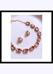 New Stunning Pink Gemstone Jewelry Set