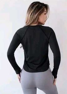 Black Long Sleeve Athletic Top