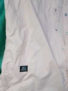 Men's Pastel Pink Snap-Button Shirt