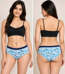 George Women’s Blue Printed Briefs – Size 14