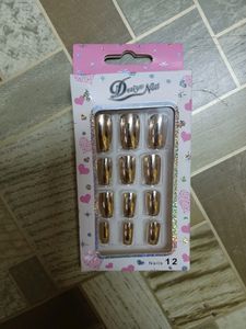 Today Offer!! Fake Nails Gold