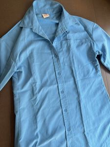 Light Blue Oversized Button-Up Shirt