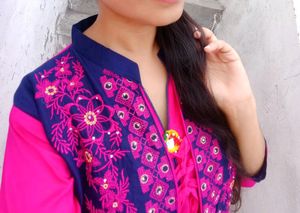 Limited Offer !! Beautiful Pink Kurta Attached Shrug