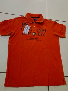 Orange Spunk Sports Polo T-Shirt