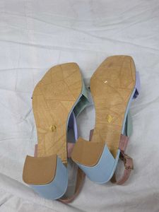 Colorful Block Heel Sandals