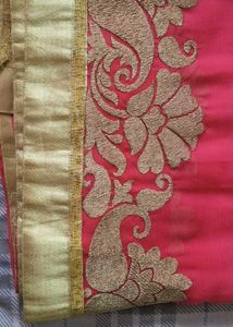 Elegant gajri Pink Saree