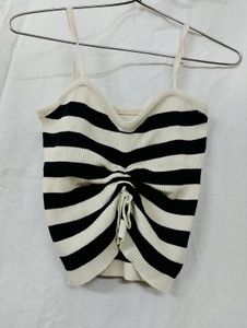 Striped Ruched Camisole Top