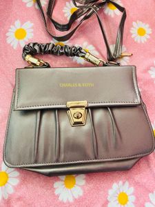 Charles & Keith Metallic Clutch Bag