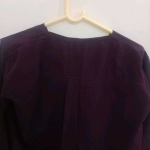 Purple Long Sleeve Blouse
