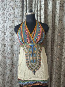 Boho Tribal Print Halter Top