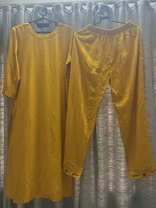 XL-XXL Yellow Kurta Set with Pants