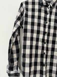 Classic Black &amp; White Plaid Shirt