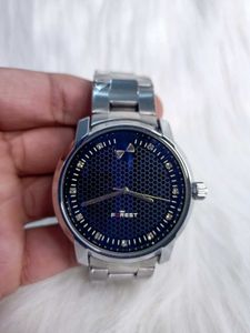Men's Quartz Watch with Blue Dial