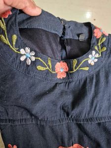 Floral Embroidered Midi Dress