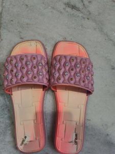 Embellished Pink Slides