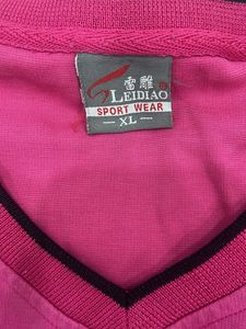 Pink V-Neck Sport Gym T-Shirt